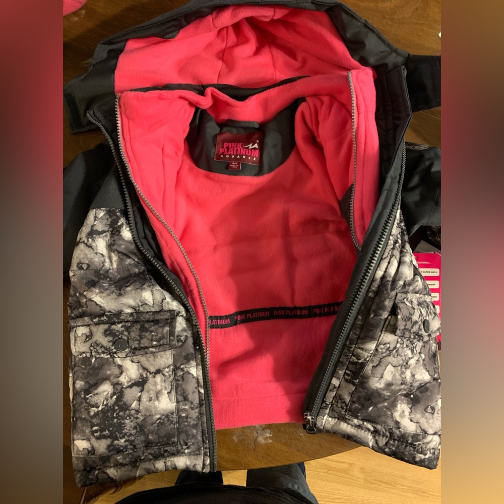Girls Size 5/6 Pink Platinum Winter Jacket Coat NWT